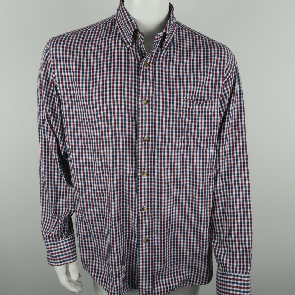 Pendleton Men's Button Front Varsity Shirt Size Large‎ Red/Blue
